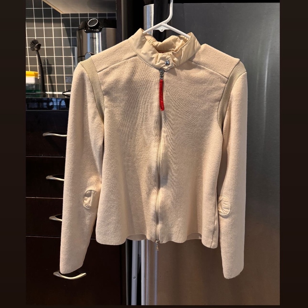 Prada Sport Cream Cowl Neck Sweater